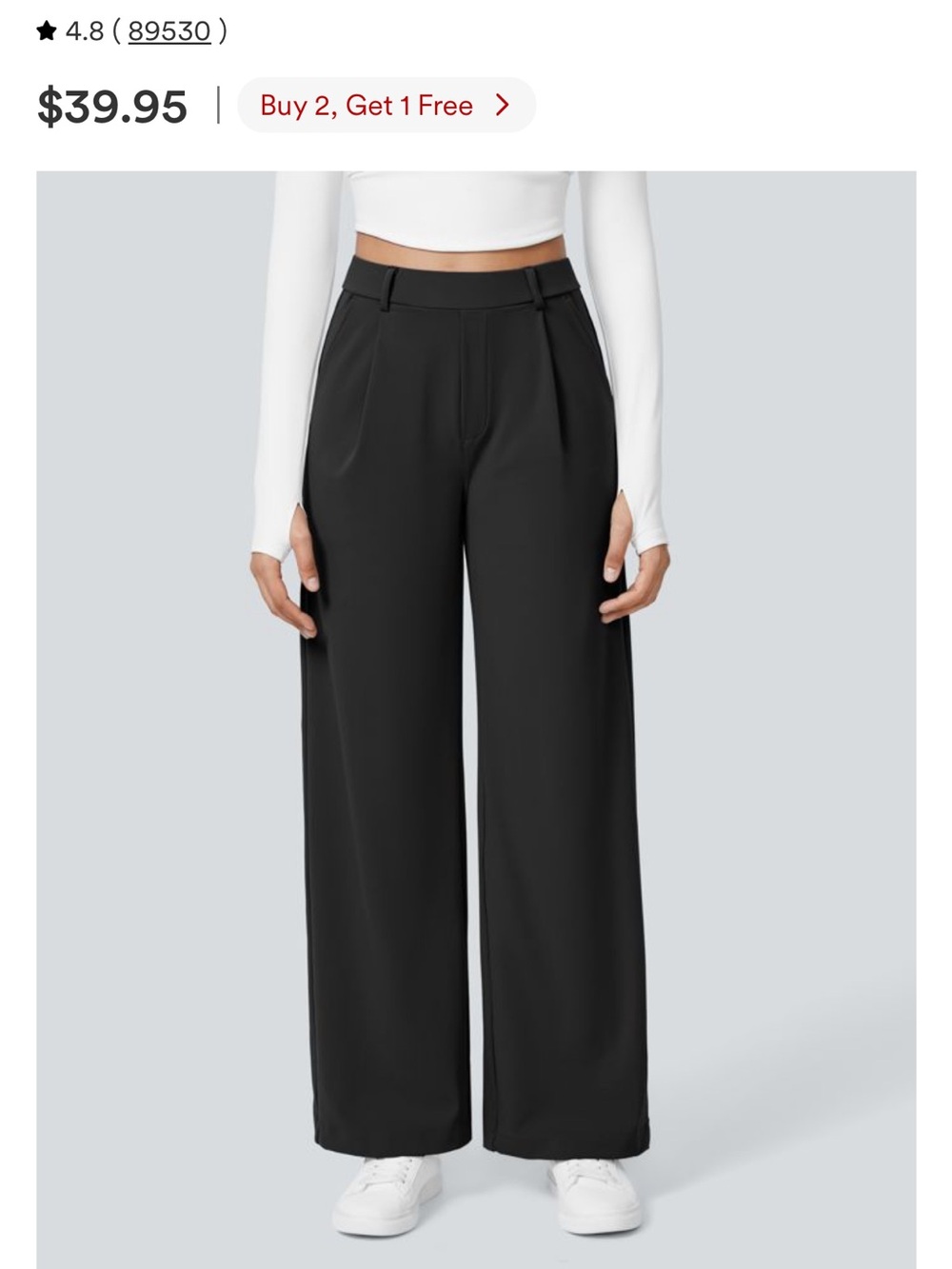 Halara Flex™ DayStretch High Waisted Pocket Straight Leg Work Pants. medium